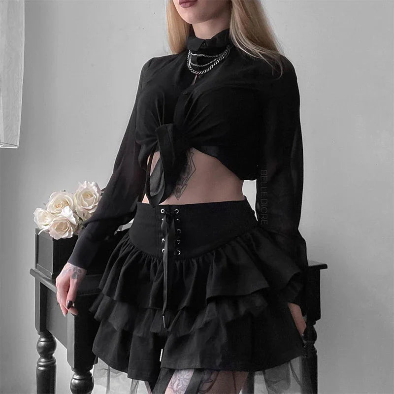 Women's Black Lace Skirt