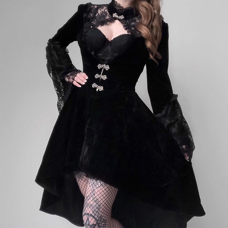 Gothic Victorian Black Dress