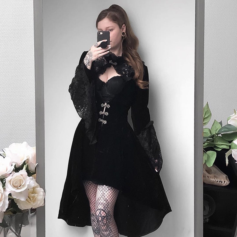 Gothic Victorian Black Dress